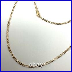 9ct Gold Figaro Chain Necklace 9ct Yellow Gold Hallmarked 2mm Chain 30 Inch