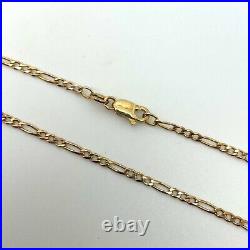 9ct Gold Figaro Chain Necklace 9ct Yellow Gold Hallmarked 2mm Chain 30 Inch