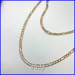 9ct Gold Figaro Chain Necklace 9ct Yellow Gold Hallmarked Figaro Chain 21 Inch