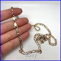 9ct Gold Figaro Chain Necklace 9ct Yellow Gold Hallmarked Figaro Chain 21 Inch