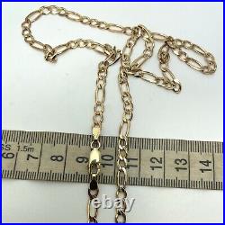 9ct Gold Figaro Chain Necklace 9ct Yellow Gold Hallmarked Figaro Chain 21 Inch