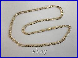 9ct Gold Figaro Link Chain 51.5 cm