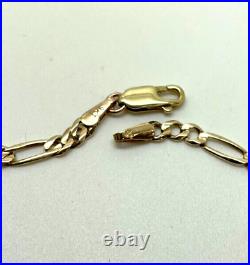9ct Gold Figaro Link Chain 9ct Yellow Gold Hallmarked 21 inch Chain Necklace