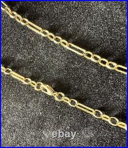 9ct Gold Figaro T-bar Chain 10g Approximately
