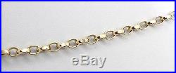 9ct Gold Flat Belcher Chain & Swivel Fob Necklace, Solid Heavy, 24 Inch 60 CM 9k