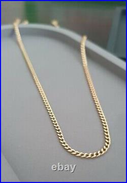 9ct Gold Flat Chain Necklace Over 5 Grams 43 cm