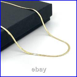 9ct Gold Flat Snake Chain Necklace Link 2mm Ladies Womens 16 17 18 inch New