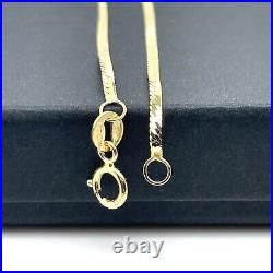 9ct Gold Flat Snake Chain Necklace Link 2mm Ladies Womens 16 17 18 inch New