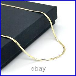 9ct Gold Flat Snake Chain Necklace Link 2mm Ladies Womens 16 17 18 inch New