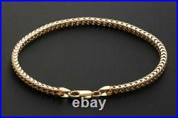 9ct Gold Franco Bracelet 7.5 inch UK Hallmarked