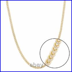 9ct Gold Franco Chain Necklace 20 INCH UK Hallmarked