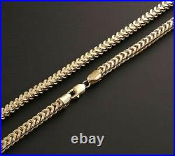 9ct Gold Franco Chain Necklace 22 INCH UK Hallmarked