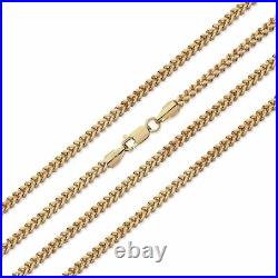 9ct Gold Franco Chain Necklace 22 INCH UK Hallmarked