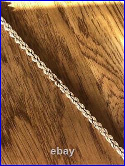 9ct Gold Gold Rope Chain Necklace 6.04g 42cm Not Scrap