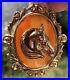 9ct-Gold-HORSE-head-pendant-carnelian-Hallmarked-rare-24-3g-medallion-vintage-01-nj
