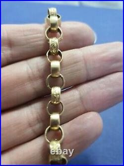 9ct Gold Half Patterned Belcher Chain 56g
