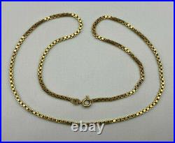 9ct Gold Hallmarked 18 Box Link Chain Necklace. Goldmine Jewellers
