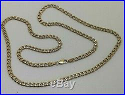 9ct Gold Hallmarked 20 Plain Curb Link Chain Necklace. Goldmine Jewellers