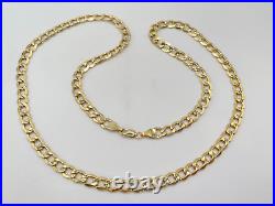9ct Gold Hallmarked 20 Semi Hollow Link Curb Chain. Goldmine Jewellers