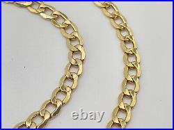 9ct Gold Hallmarked 20 Semi Hollow Link Curb Chain. Goldmine Jewellers