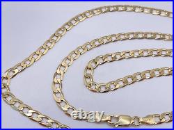 9ct Gold Hallmarked 22 Plain Curb Link Chain. Goldmine Jewellers