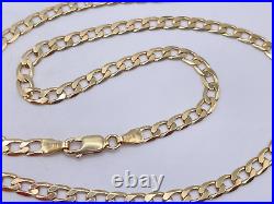 9ct Gold Hallmarked 22 Plain Curb Link Chain. Goldmine Jewellers