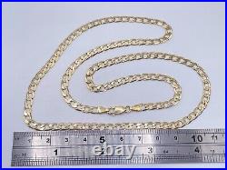 9ct Gold Hallmarked 22 Plain Curb Link Chain. Goldmine Jewellers