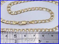 9ct Gold Hallmarked 22 Plain Curb Link Chain. Goldmine Jewellers