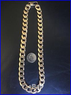 9ct Gold Heavy Curb Chain, 20.5inch 154 Grams