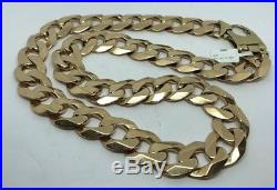 9ct Gold Heavy Curb Chain 24 Weighs 211.2g
