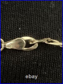 9ct Gold Heavy Diamond Cut Figaro Chain 18 Long In Excellent Condition