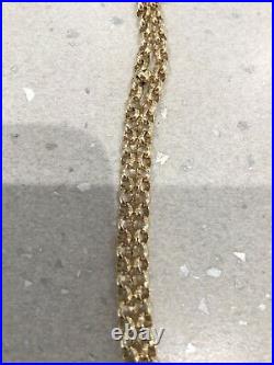 9ct Gold Heavy Solid Belcher Chain Necklace. 24 long. Fully Hallmarked. Superb
