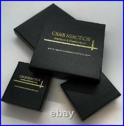 9ct Gold Identity Bracelet Free Engraving Curb Chain Diamond Cut D/c Link ID Box