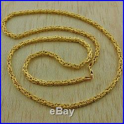 9ct Gold Italian Square Byzantine Chain -28-3.5mm-19g Hallmark RRP £900 I5 28