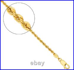 9ct Gold Ladies Rope Chain Necklace 22 inch 2mm Width UK Hallmarked