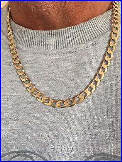 9ct Gold Lightweight Flat Curb Chain Necklace 29Grams 20