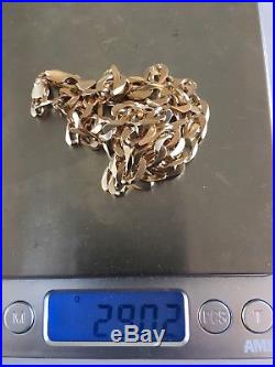 9ct Gold Lightweight Flat Curb Chain Necklace 29Grams 20