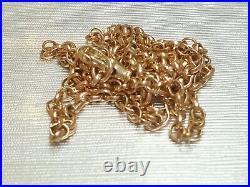 9ct Gold Long & Heavy Anchor Chain/Necklace & Albert Clasp- 9ct Gold Superb