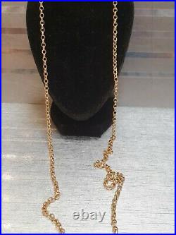 9ct Gold Long & Heavy Anchor Chain/Necklace & Albert Clasp- 9ct Gold Superb