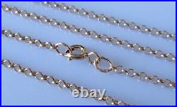9ct Gold Necklace 9ct Rose Gold (2.7g) Belcher Chain (17 Inches)