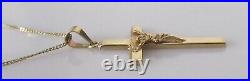 9ct Gold Necklace 9ct Yellow Gold Crucifix Cross Pendant & 9ct Gold Chain