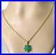 9ct-Gold-Necklace-9ct-Yellow-Gold-Emerald-Flower-Cluster-Pendant-Gold-Chain-01-sve