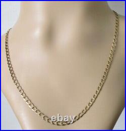 9ct Gold Necklace 9ct Yellow Gold Flat Curb Chain (18 Inches)