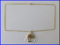 9ct Gold Necklace 9ct Yellow Gold Letter D Oval Locket/Pendant & Gold Chain