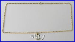 9ct Gold Necklace 9ct Yellow Gold Moonstone Pendant & 9ct Gold Curb Chain