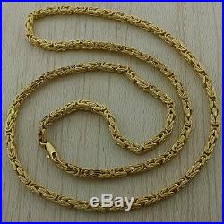 9ct Gold New Square Byzantine Chain-14-4mm-14g British Hallmark RRP£650 I6 14