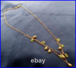 9ct Gold & Peridot Fringe Necklace By Pia