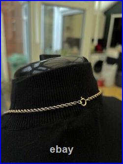 9ct Gold Rope Chain 17.5 Tested Real Gold 3mm Thick 7.6 Grams Weight 9K 375