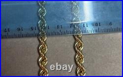 9ct Gold Rope Chain. 19g. 24 Inches