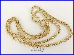 9ct Gold Rope Chain Hallmarked 24'' 61 cm 5.3 grams with gift box